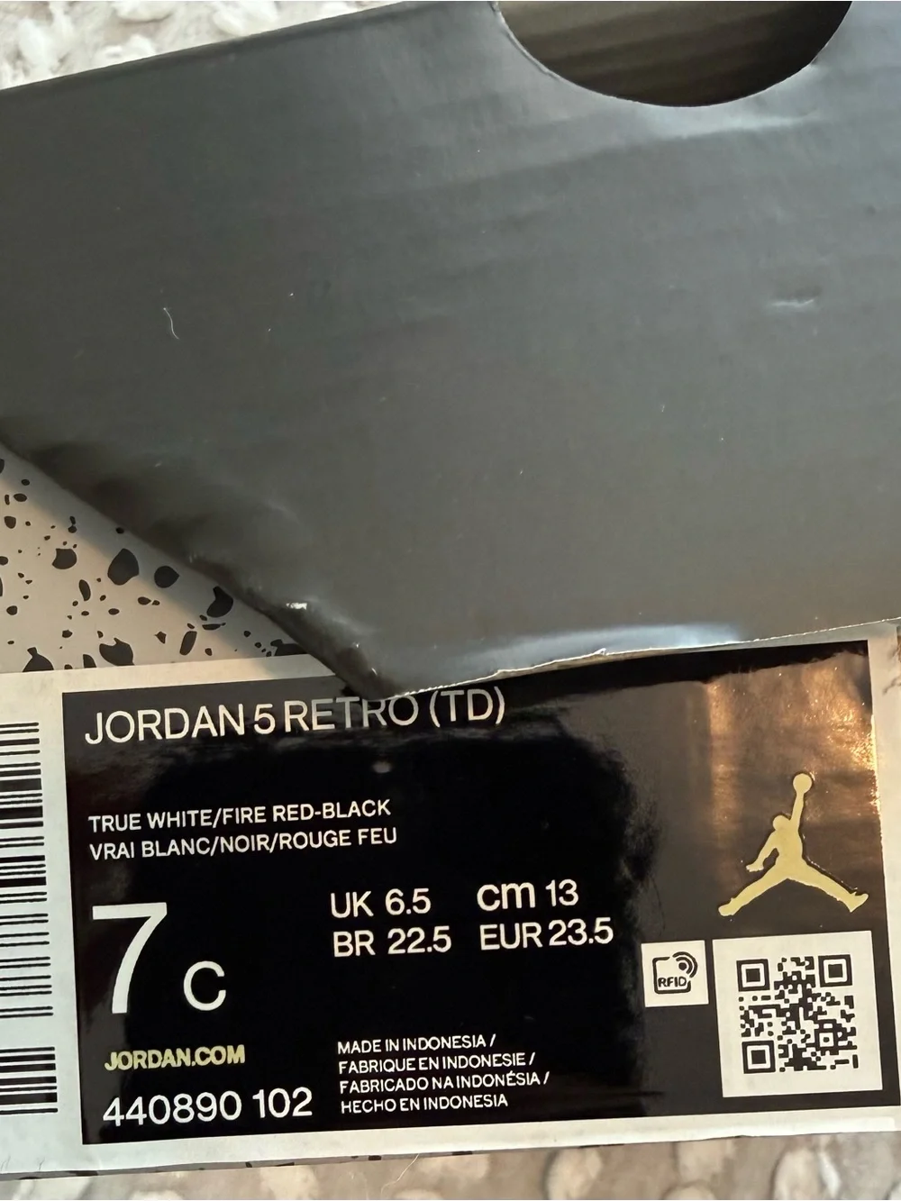 Jordan True White/Fire Red-Black Kids Sock Pack